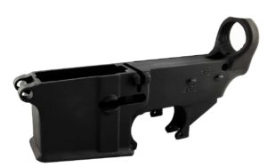 A forged and anodized 80% lower designed for the AR-15.